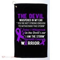 I Am The Storm Pancreatic Cancer Warrior Gift Golf Towel thumb 0