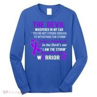 I Am The Storm Pancreatic Cancer Warrior Gift Long Sleeve Shirt thumb 0