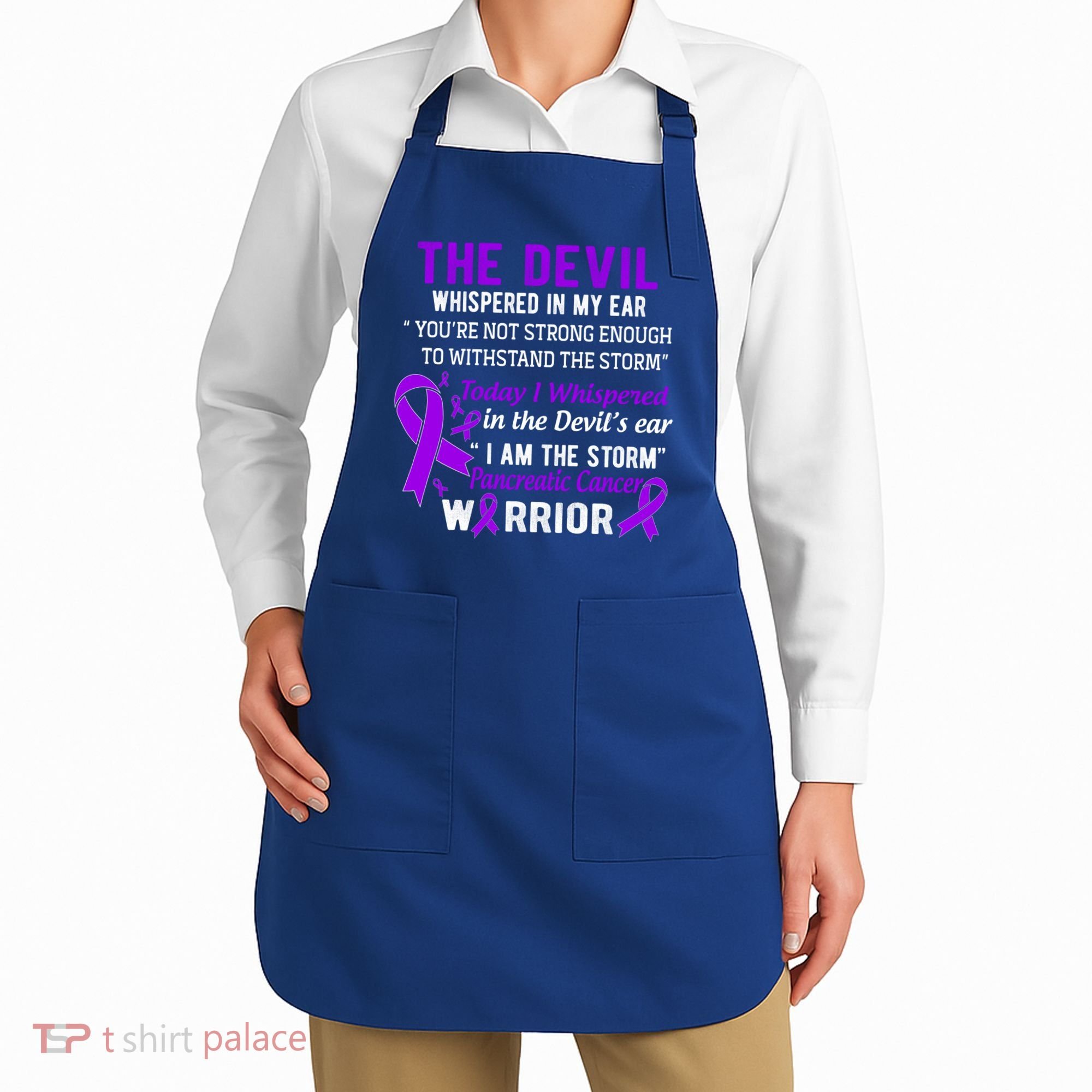 I Am The Storm Pancreatic Cancer Warrior Gift Apron