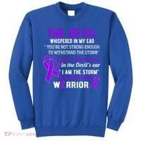 I Am The Storm Pancreatic Cancer Warrior Gift Sweatshirt thumb 0
