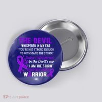 I Am The Storm Pancreatic Cancer Warrior Gift Button thumb 0