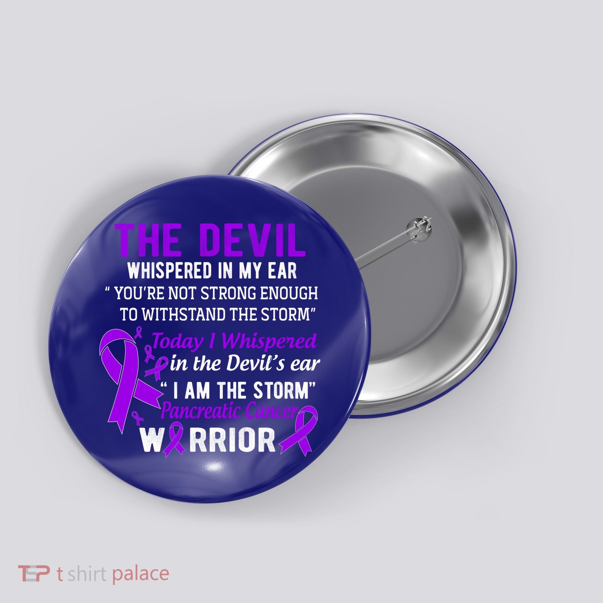 I Am The Storm Pancreatic Cancer Warrior Gift Button