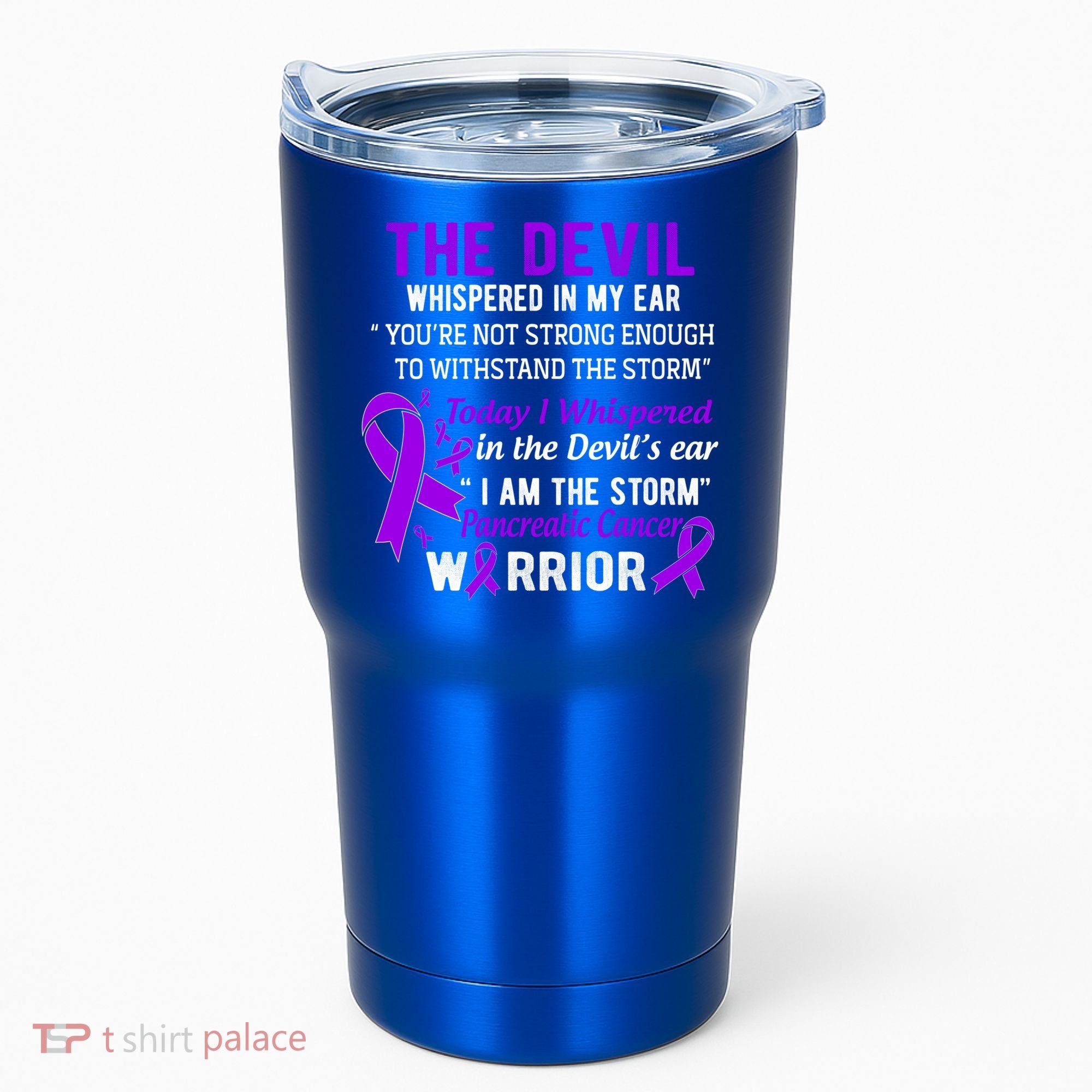 I Am The Storm Pancreatic Cancer Warrior Gift Tumbler