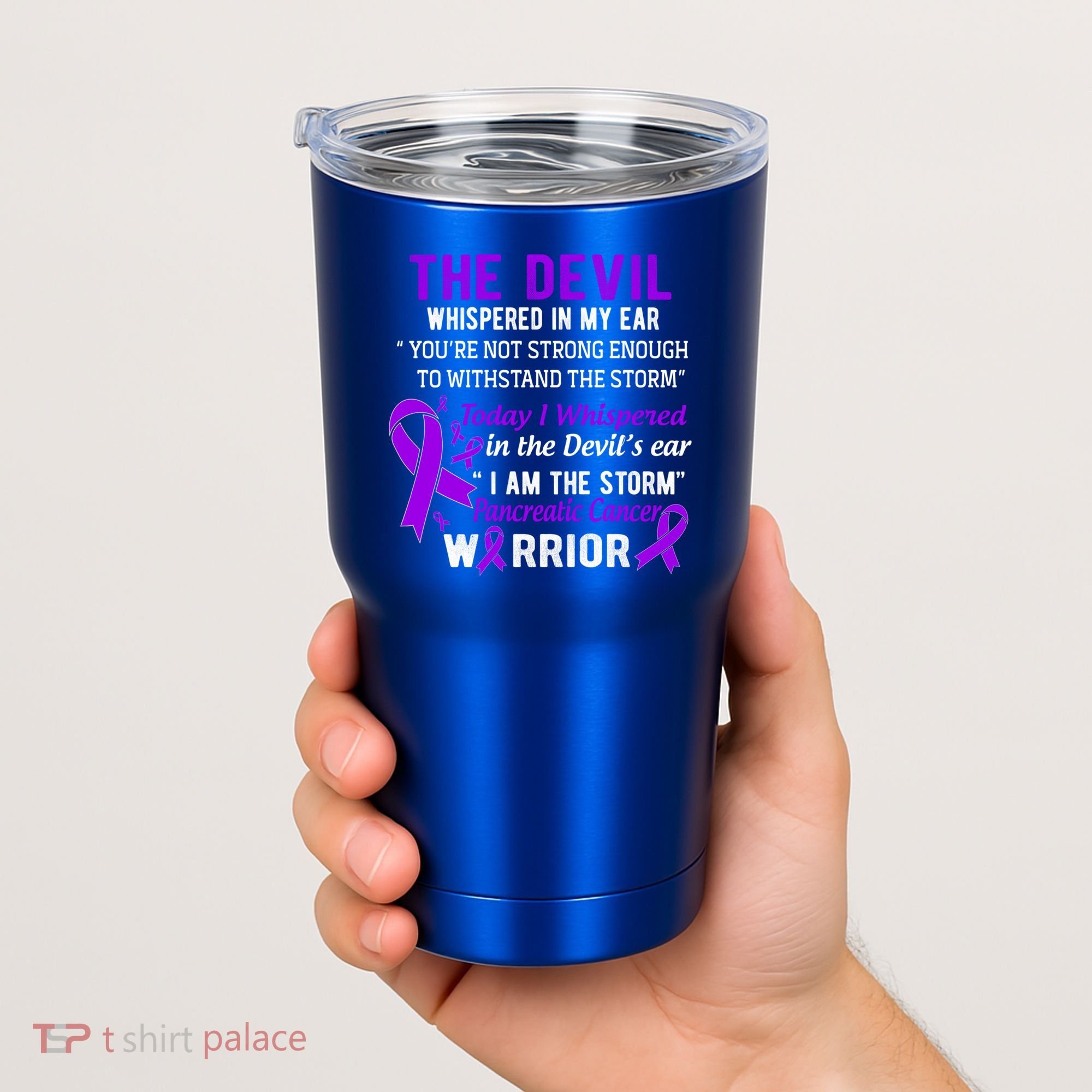 I Am The Storm Pancreatic Cancer Warrior Gift Tumbler