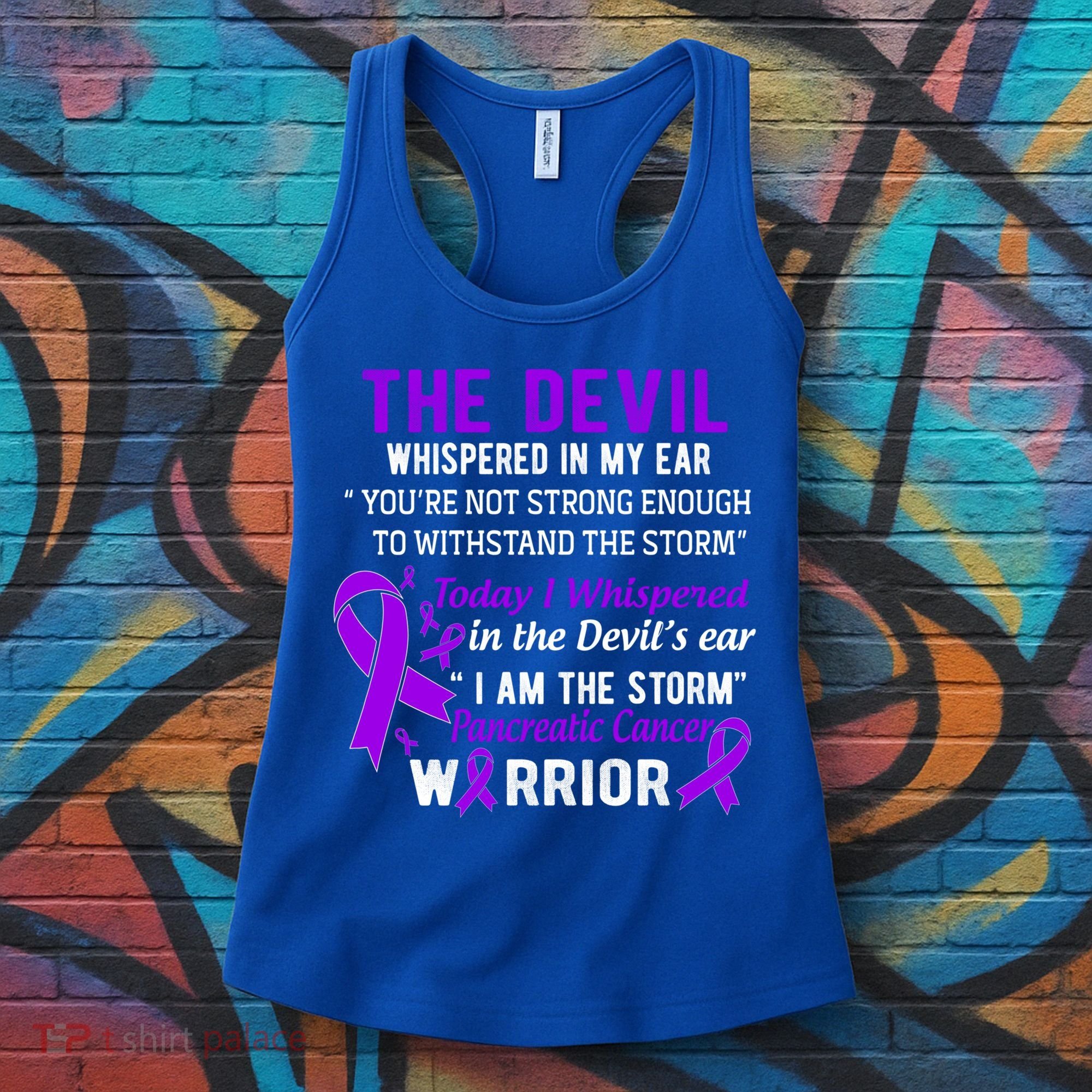 I Am The Storm Pancreatic Cancer Warrior Gift Women's Tank Top