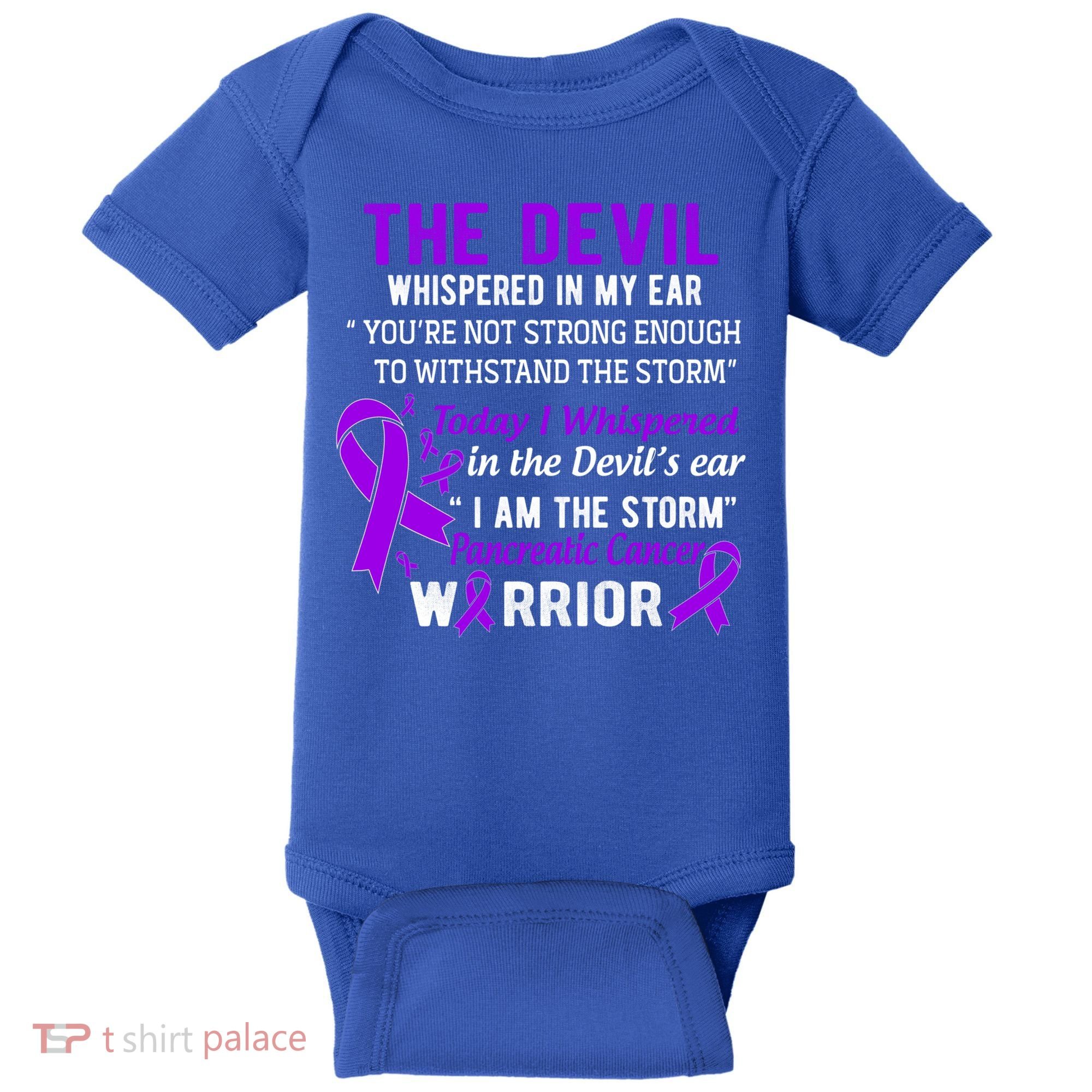 I Am The Storm Pancreatic Cancer Warrior Gift Baby Bodysuit