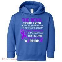 I Am The Storm Pancreatic Cancer Warrior Gift Toddler Hoodie thumb 0
