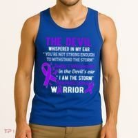 I Am The Storm Pancreatic Cancer Warrior Gift Tank Top thumb 3