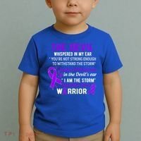 I Am The Storm Pancreatic Cancer Warrior Gift Toddler T-Shirt thumb 2