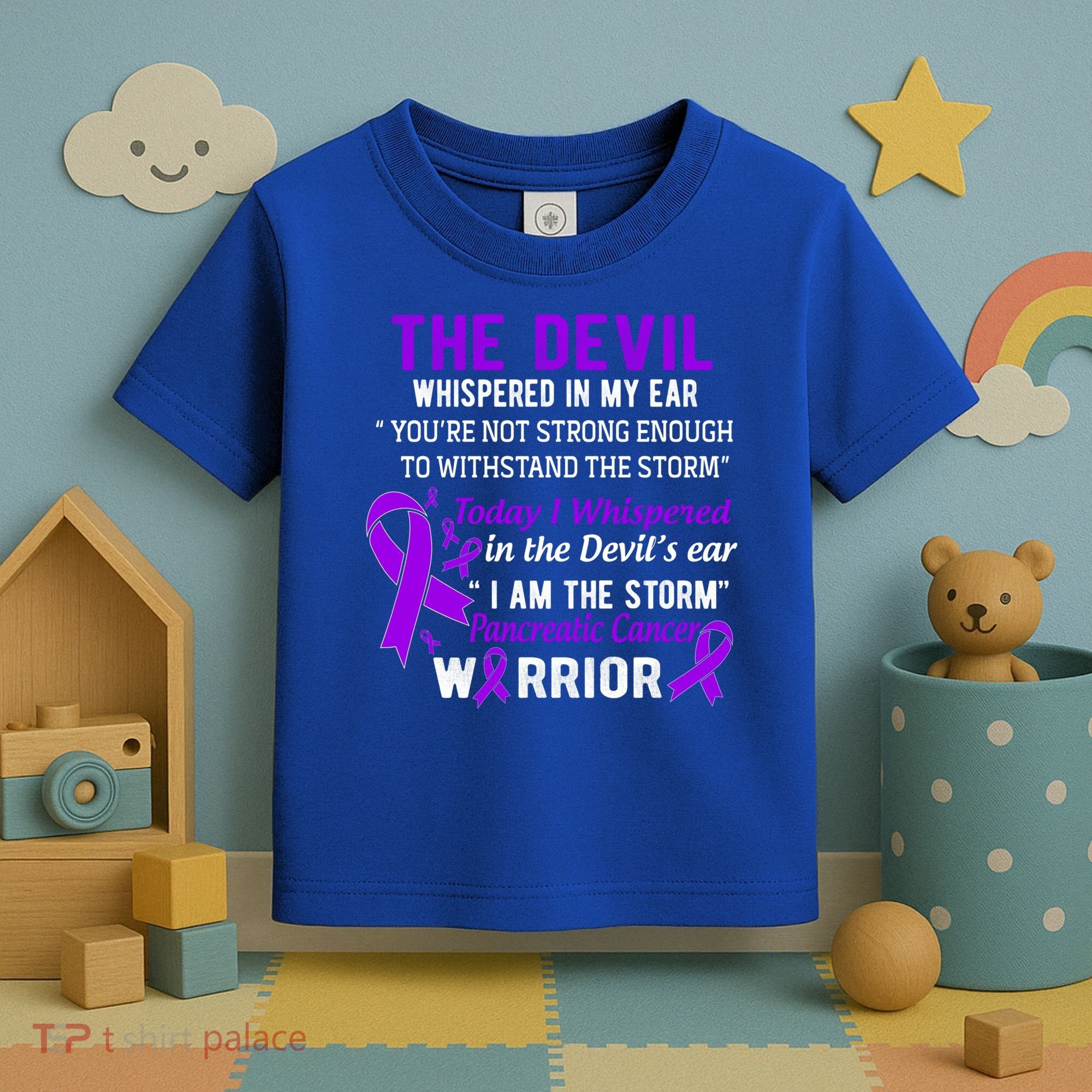 I Am The Storm Pancreatic Cancer Warrior Gift Toddler T-Shirt