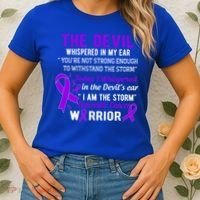 I Am The Storm Pancreatic Cancer Warrior Gift Women's T-Shirt thumb 2