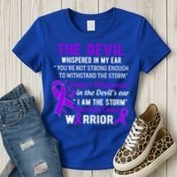 I Am The Storm Pancreatic Cancer Warrior Gift Women's T-Shirt thumb 3