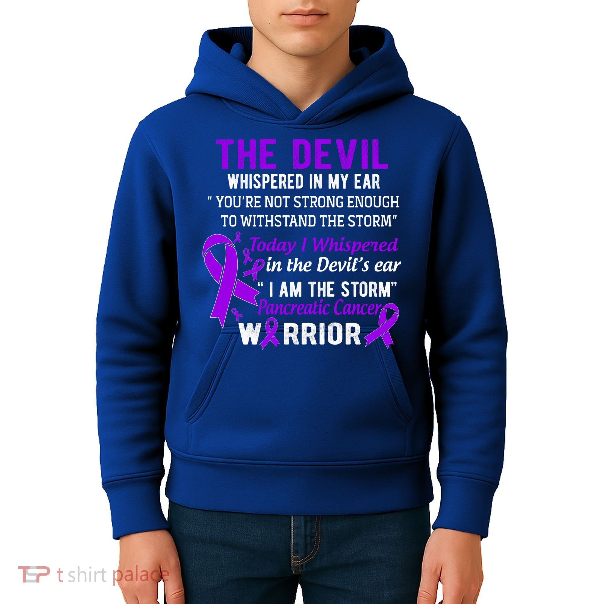 I Am The Storm Pancreatic Cancer Warrior Gift Kids Hoodie