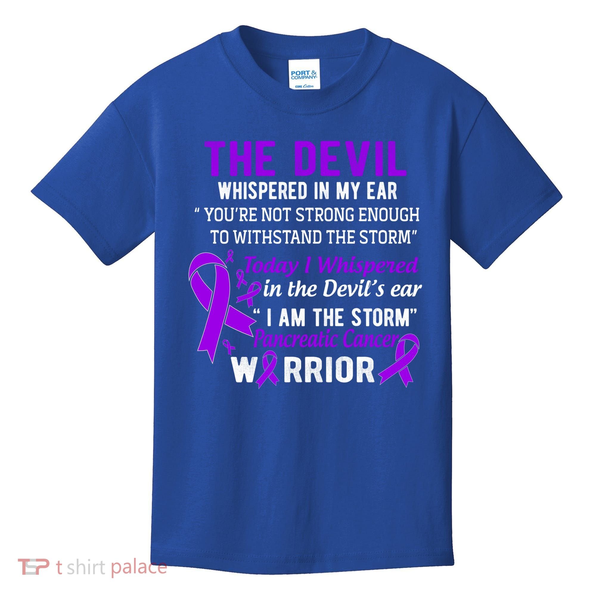 I Am The Storm Pancreatic Cancer Warrior Gift Kids T-Shirt