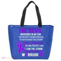 I Am The Storm Pancreatic Cancer Warrior Gift Tote Bag thumb 0
