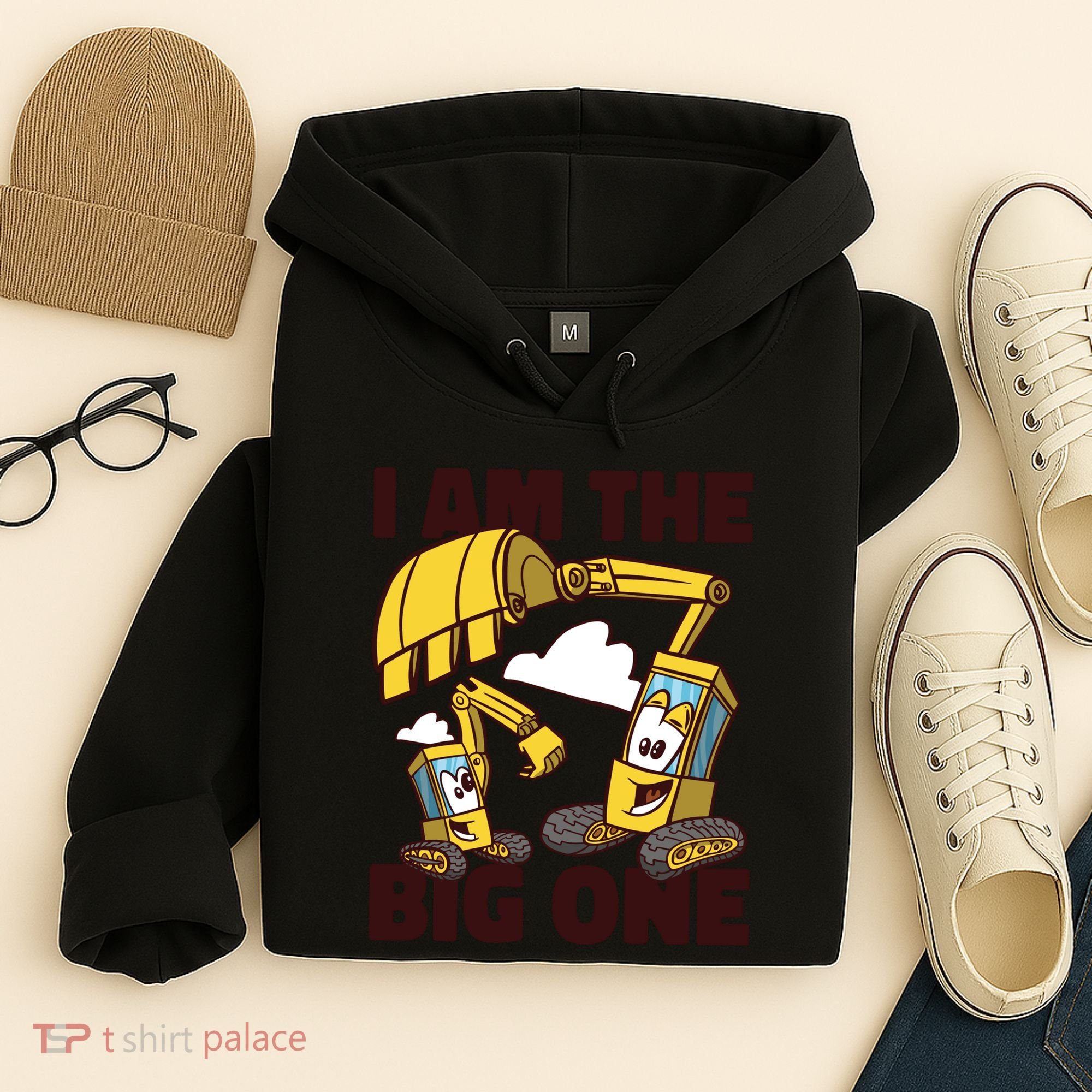 I Am The Big One Builder First Birthday Hoodie