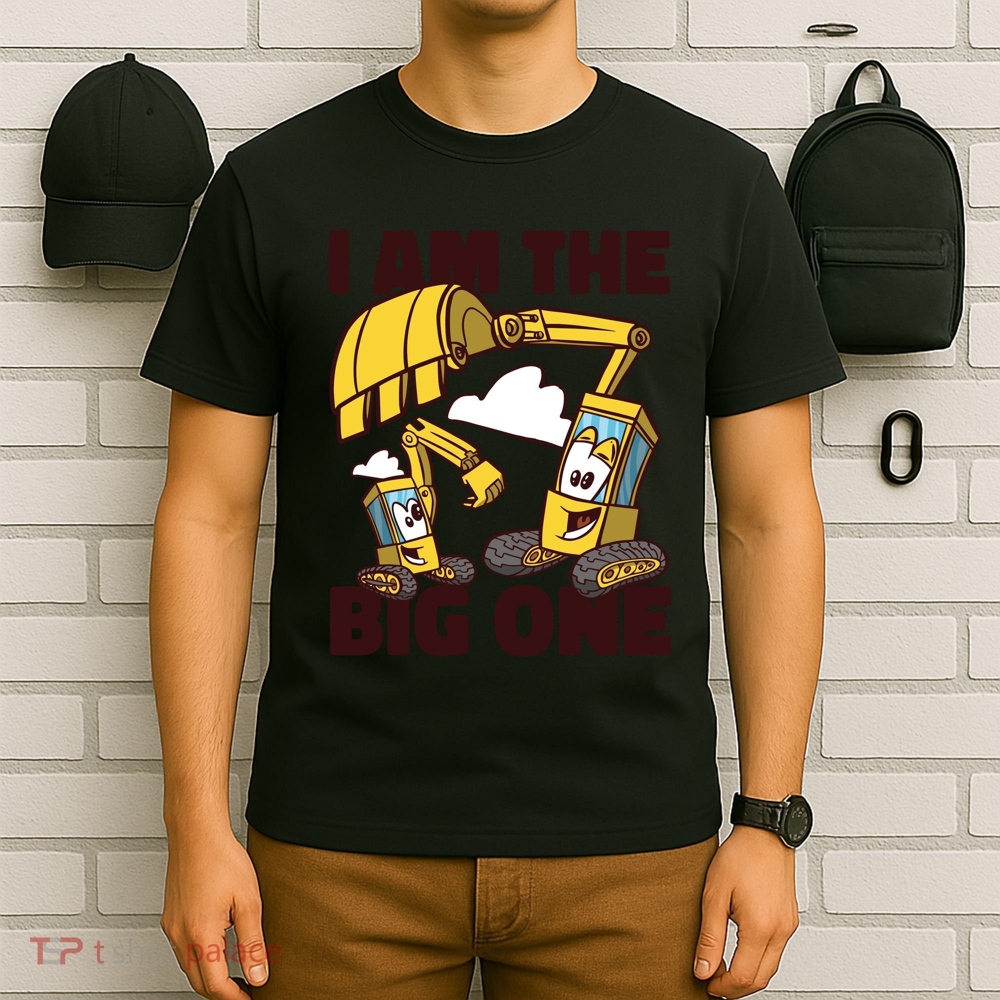 I Am The Big One Builder First Birthday T-Shirt