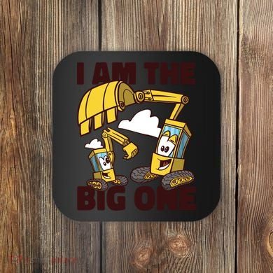 I Am The Big One Builder First Birthday Coaster
