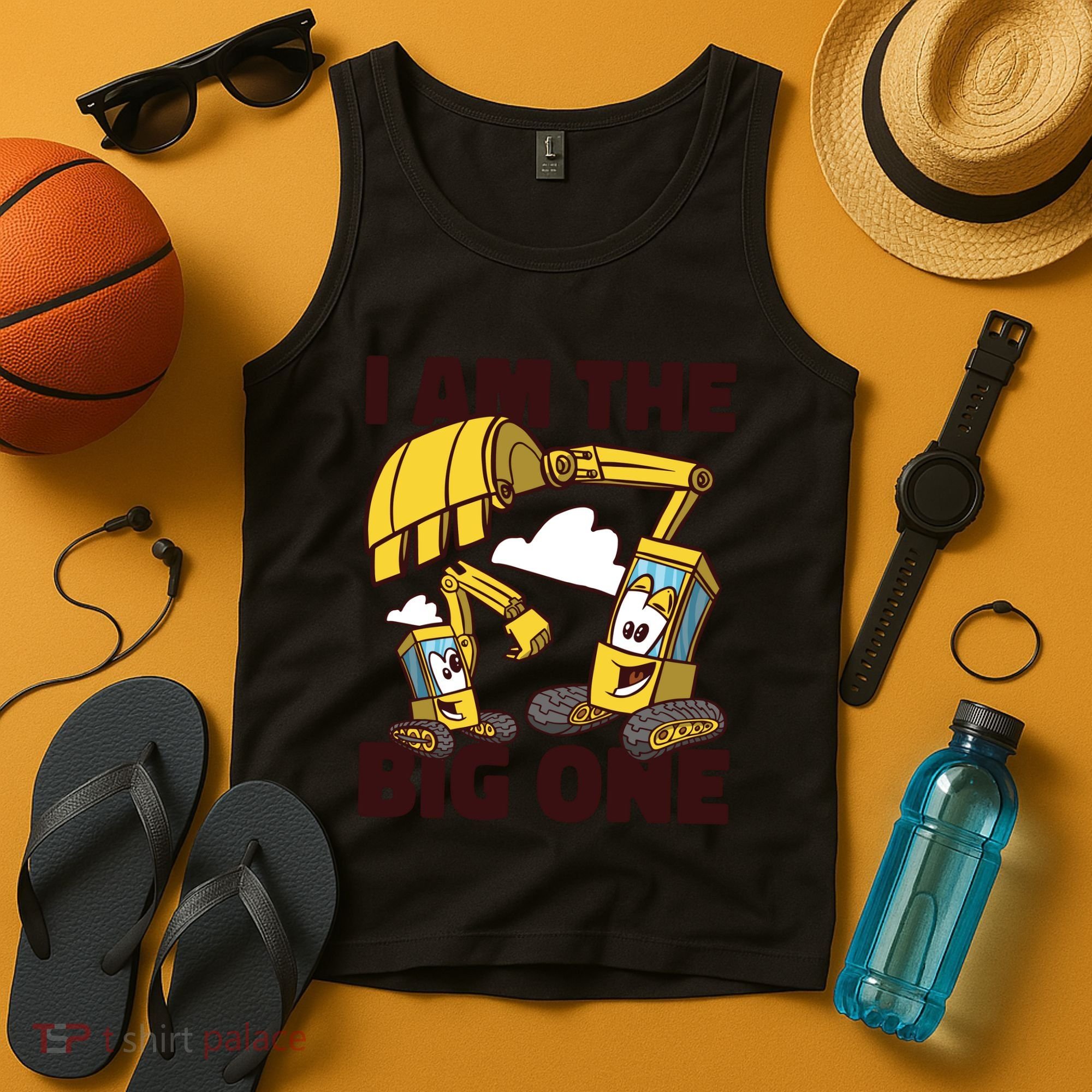 I Am The Big One Builder First Birthday Tank Top