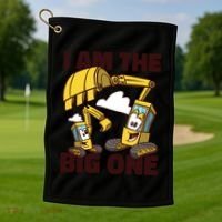I Am The Big One Builder First Birthday Golf Towel thumb 1
