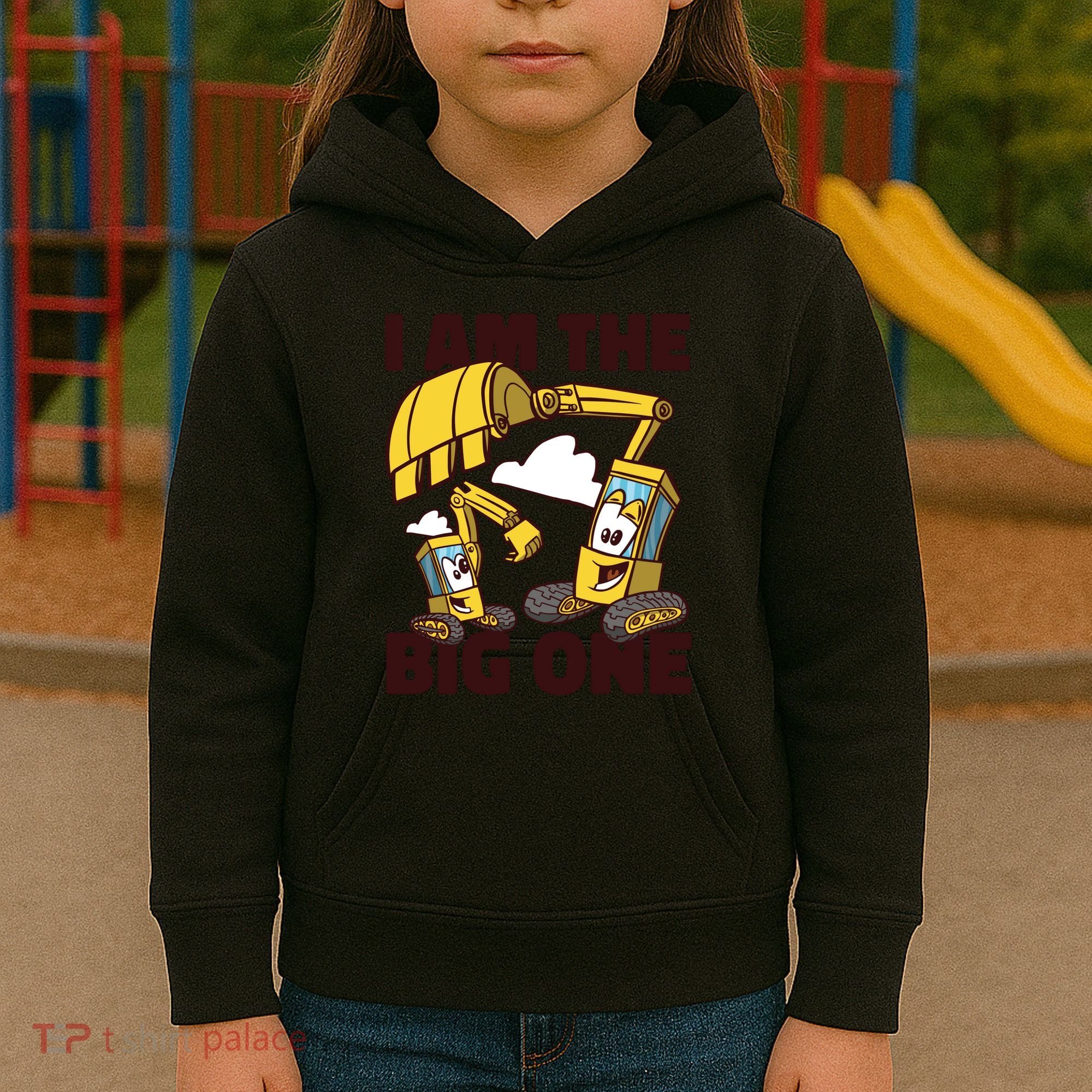 I Am The Big One Builder First Birthday Kids Hoodie
