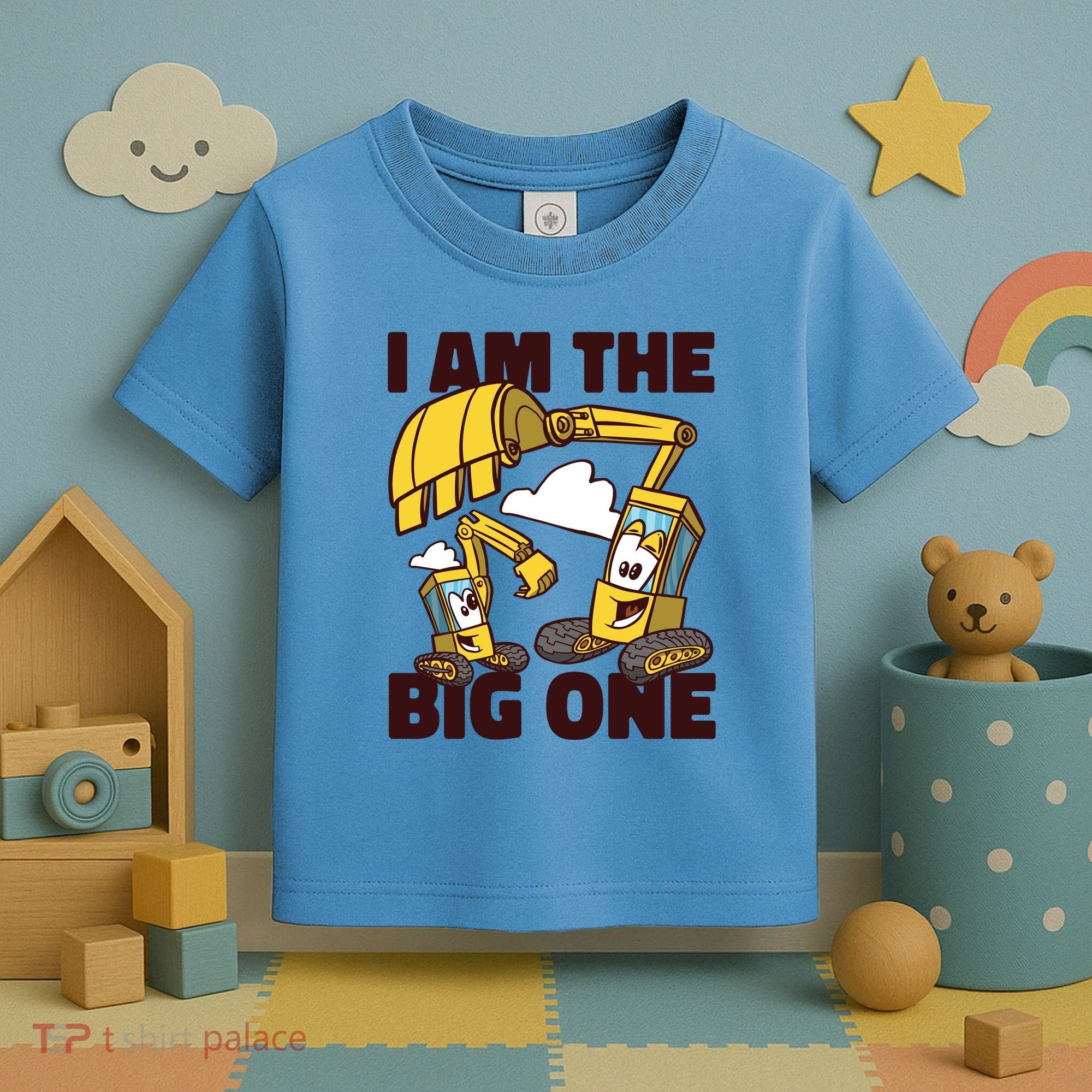 I Am The Big One Builder First Birthday Toddler T-Shirt