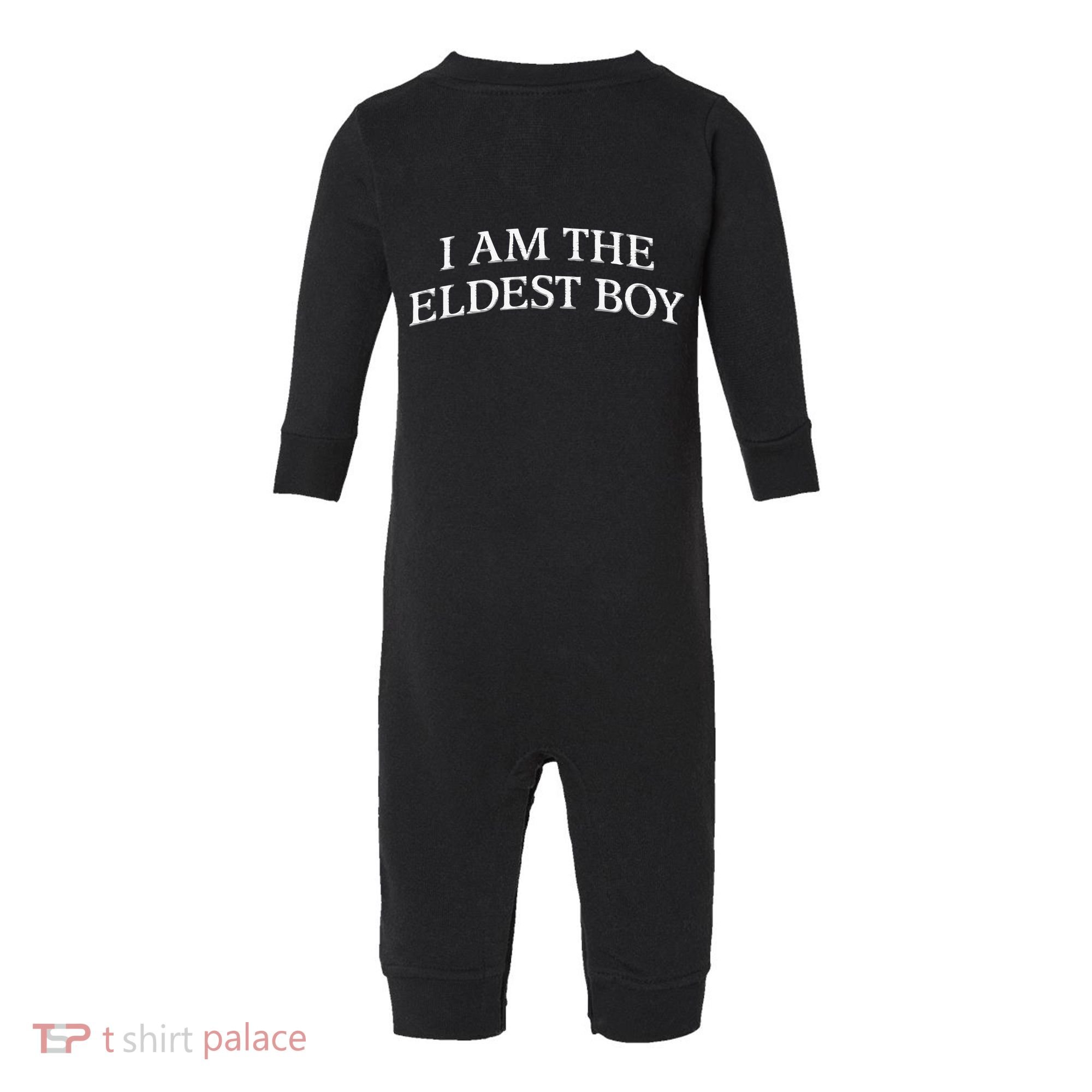 I Am The Eldest Boy Embroidery Hat Cap Infant Fleece One Piece