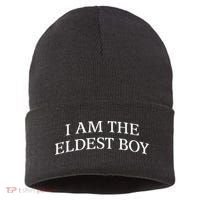 I Am The Eldest Boy Embroidery Hat Cap Sustainable Knit Beanie thumb 0