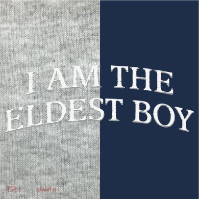 I Am The Eldest Boy Embroidery Hat Cap Kids Colorblock Raglan Jersey