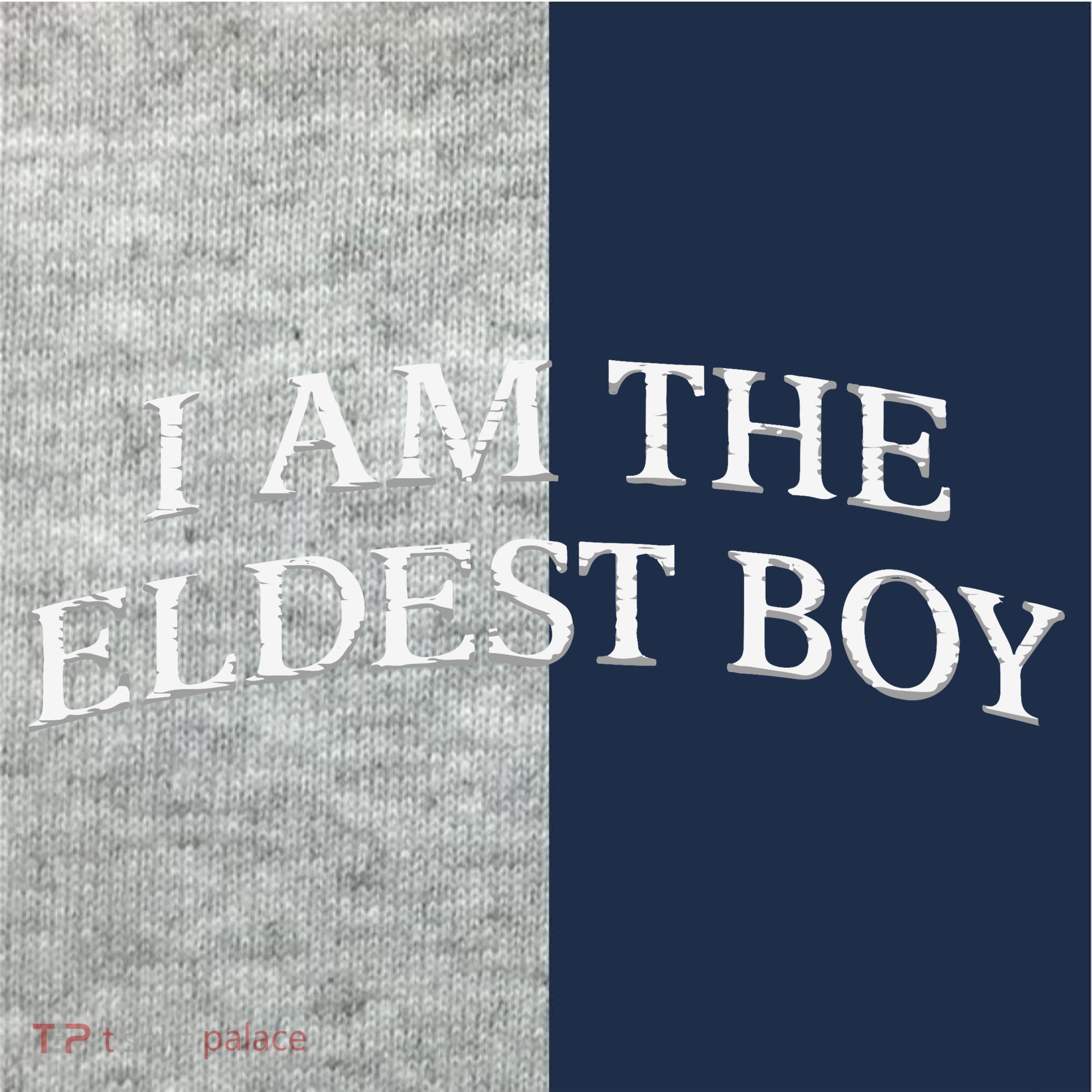 I Am The Eldest Boy Embroidery Hat Cap Kids Colorblock Raglan Jersey
