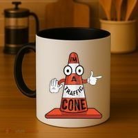 Im A Traffic Cone Halloween Last Minute Costume Funny Coffee Mug thumb 4