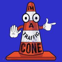 Im A Traffic Cone Halloween Last Minute Costume Funny Coaster thumb 2