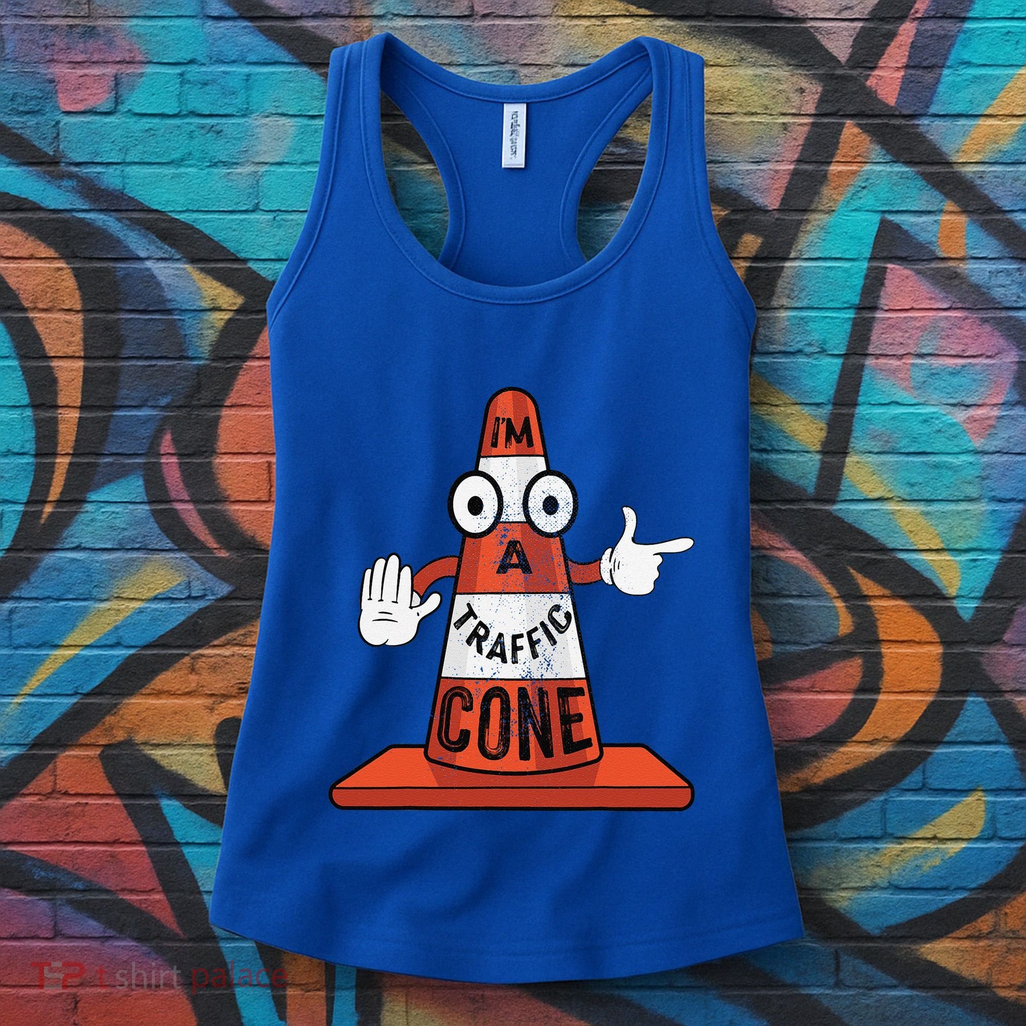 Im A Traffic Cone Halloween Last Minute Costume Funny Women's Tank Top