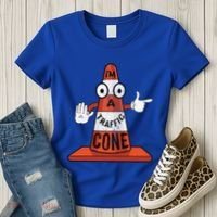 Im A Traffic Cone Halloween Last Minute Costume Funny Women's T-Shirt thumb 3
