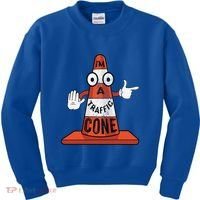 Im A Traffic Cone Halloween Last Minute Costume Funny Kids Sweatshirt thumb 0