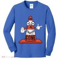 Im A Traffic Cone Halloween Last Minute Costume Funny Kids Long Sleeve Shirt thumb 0