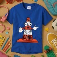 Im A Traffic Cone Halloween Last Minute Costume Funny Kids T-Shirt thumb 3