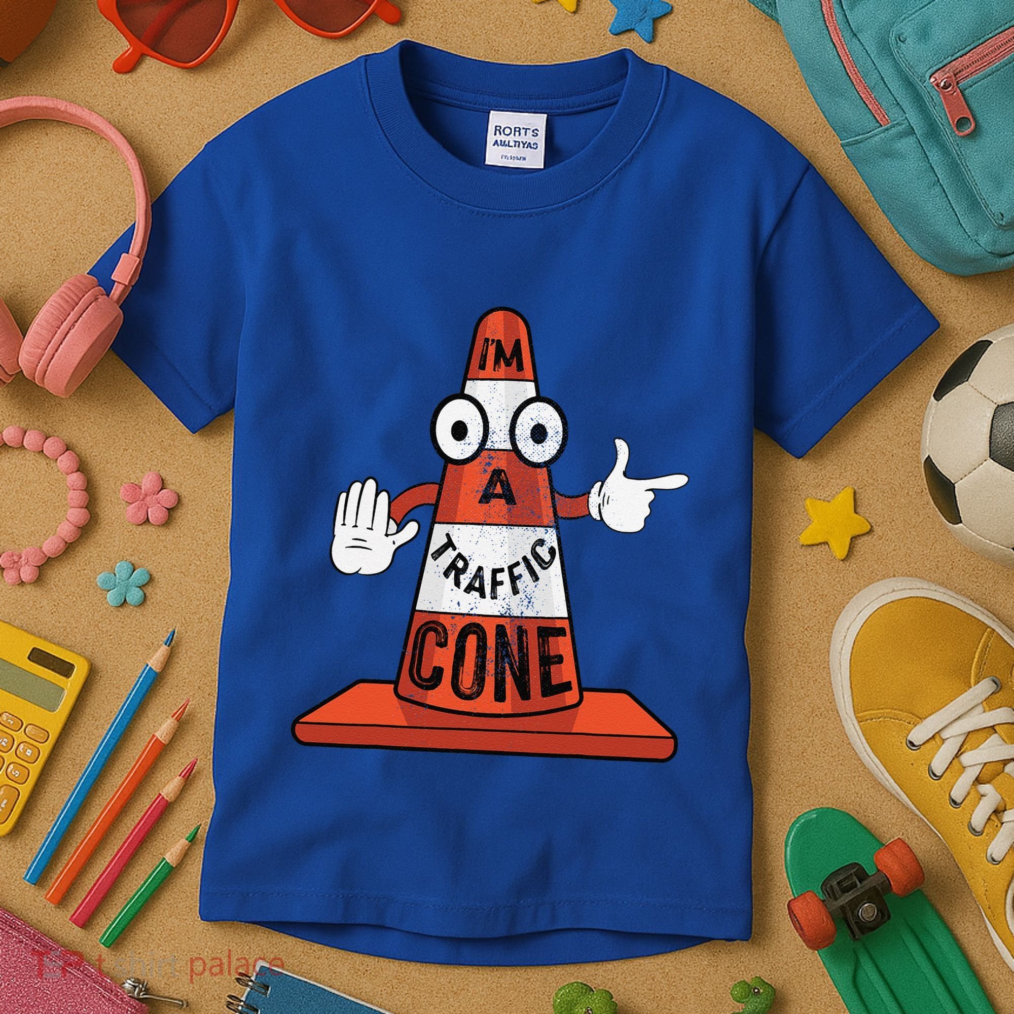 Im A Traffic Cone Halloween Last Minute Costume Funny Kids T-Shirt