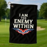 I Am The Enemy Within Golf Towel thumb 1