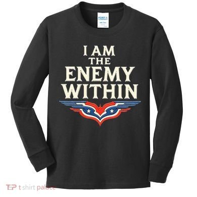 I Am The Enemy Within Kids Long Sleeve Shirt