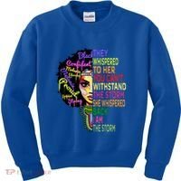 I Am The Storm Outfit Junenth Gift Black History Great Gift Kids Sweatshirt thumb 0