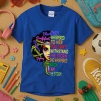 I Am The Storm Outfit Junenth Gift Black History Great Gift Kids T-Shirt thumb 3