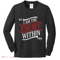 I Am The Enemy Within Kids Long Sleeve Shirt thumb 0