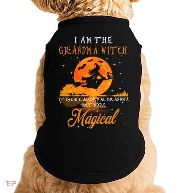 I Am The Grandma Witch Halloween Gift Doggie Tank