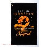 I Am The Grandma Witch Halloween Gift Golf Towel thumb 0