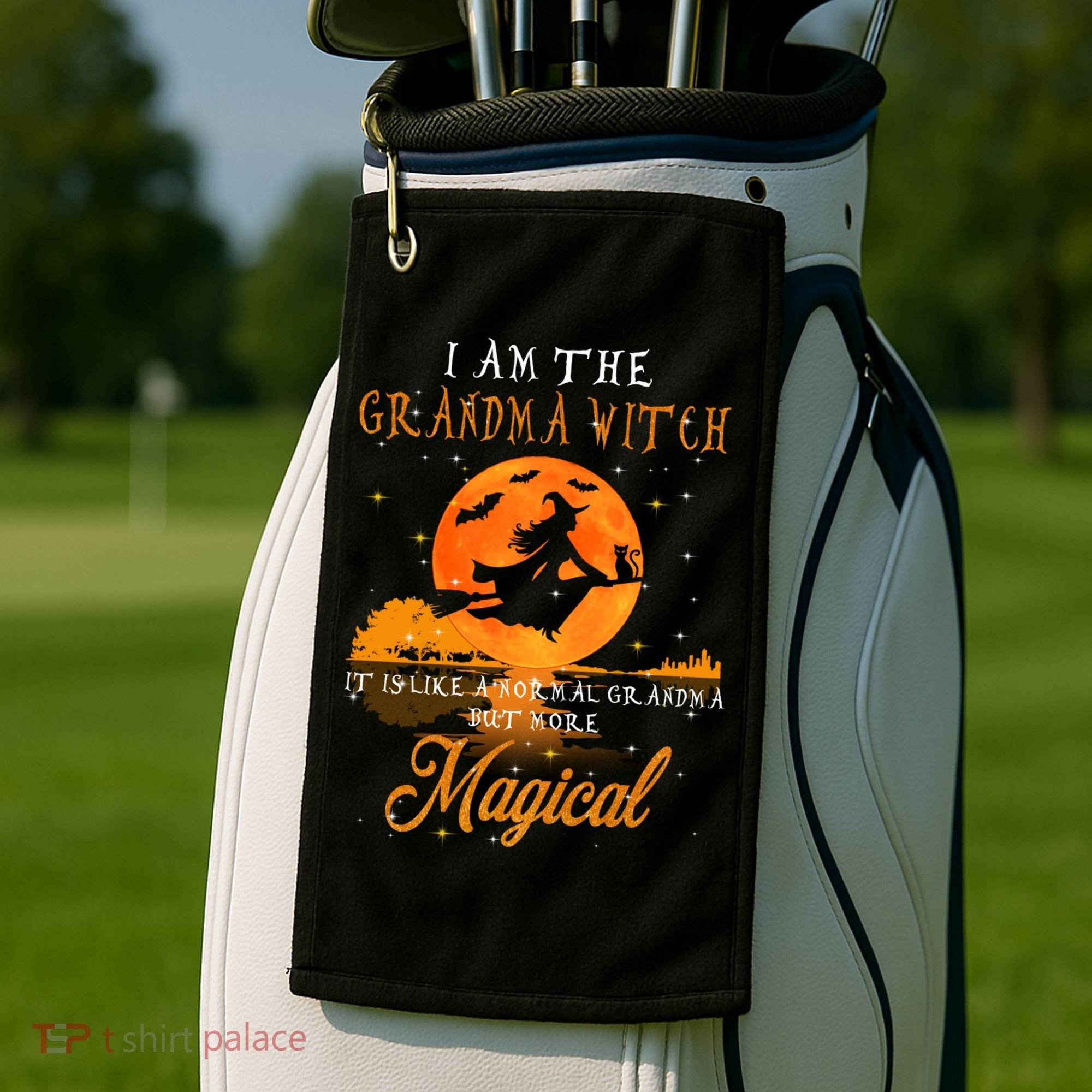I Am The Grandma Witch Halloween Gift Golf Towel