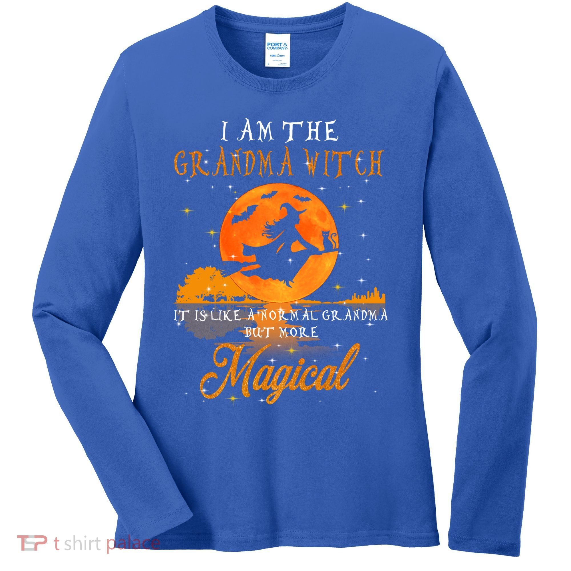 I Am The Grandma Witch Halloween Gift Women's Long Sleeve Shirt