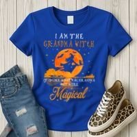 I Am The Grandma Witch Halloween Gift Women's T-Shirt thumb 3