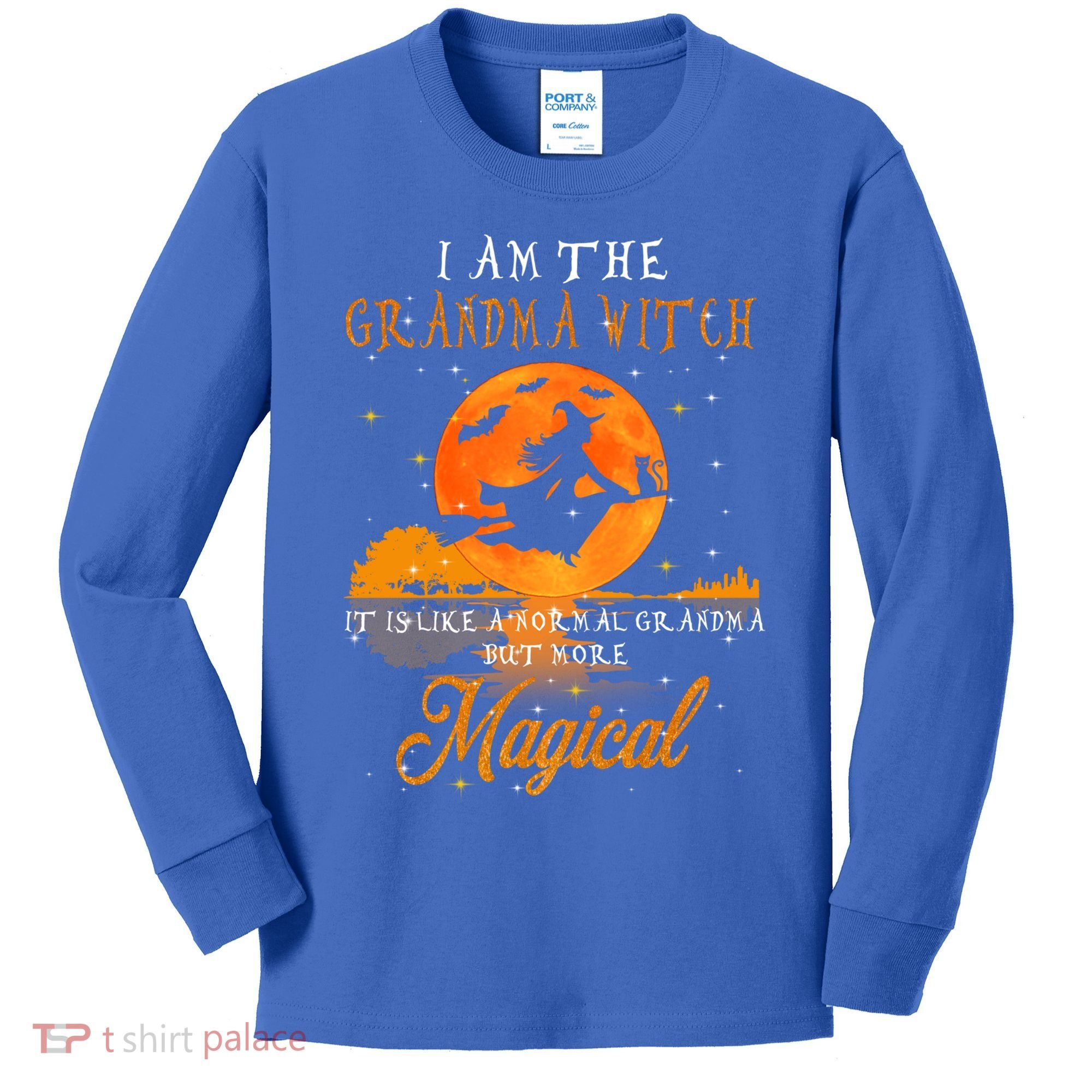 I Am The Grandma Witch Halloween Gift Kids Long Sleeve Shirt