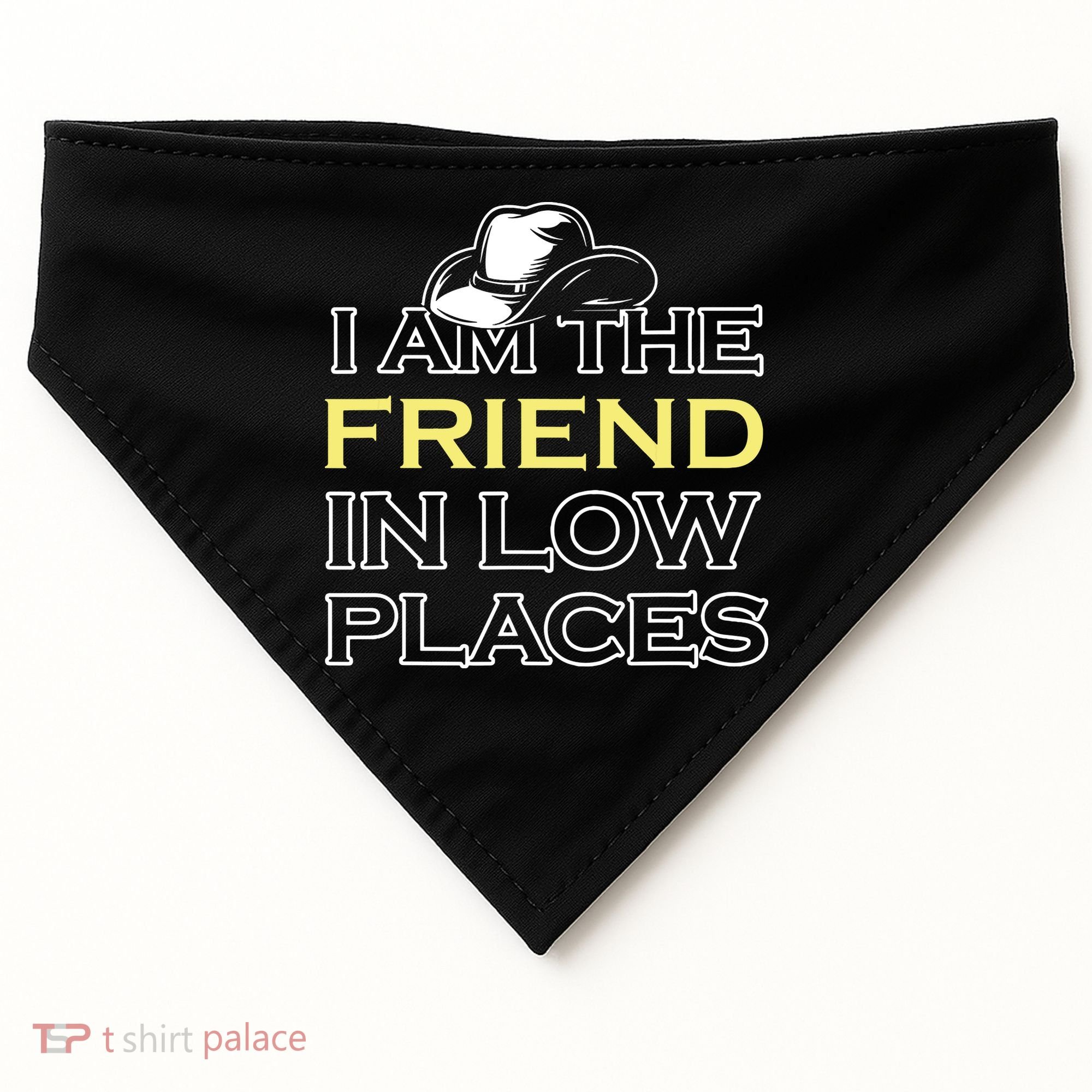 I Am The Friend In Low Places USA-Made Doggie Bandana